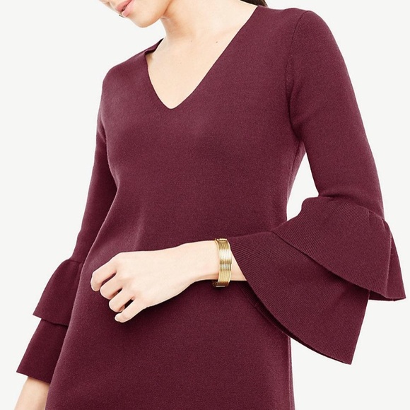 bell sleeve sweater dress